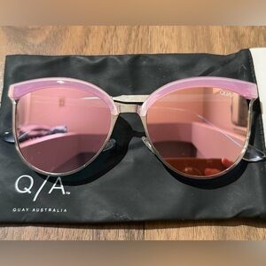 Quay Australia Pink and Silver Sunglasses